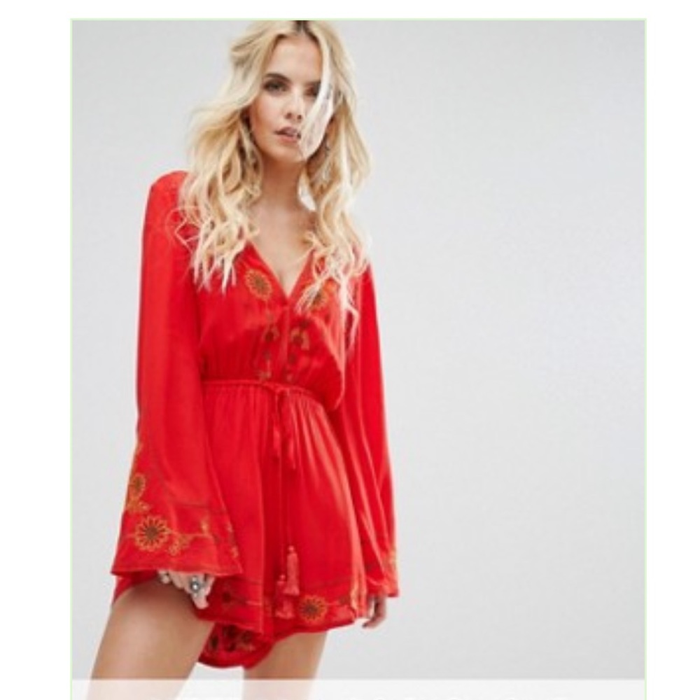 Asos Embroidered Romper